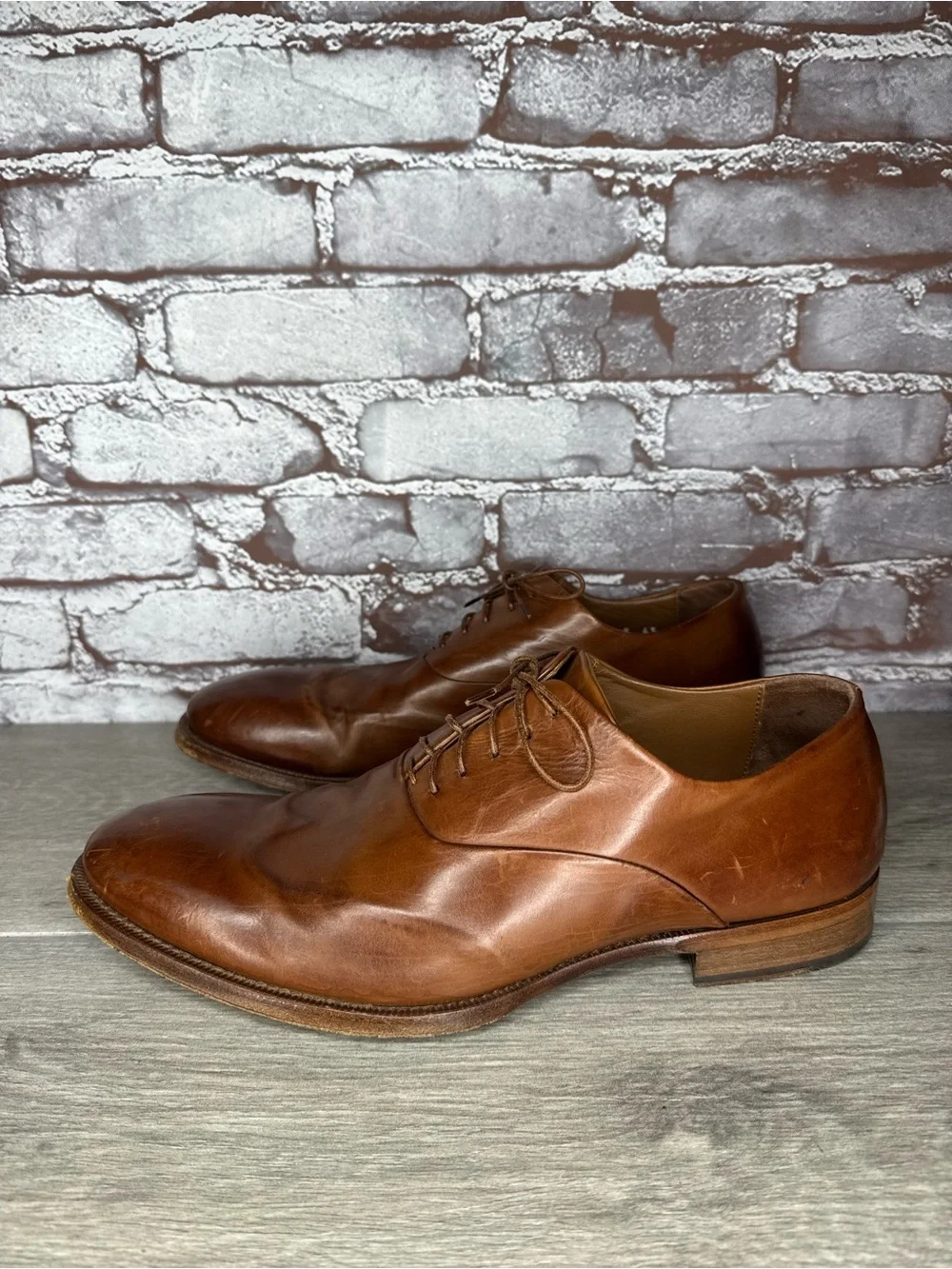 Paul Smith Brown Leather Wingtip Dress Lace Up Oxfords Shoes Men Sz 43EU/10M US